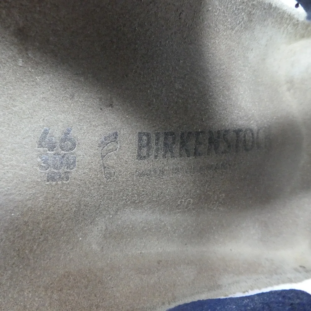 Birkenstock Gizeh Thong Sandals Mens 13 Blue Leather Cork Buckle Comfort